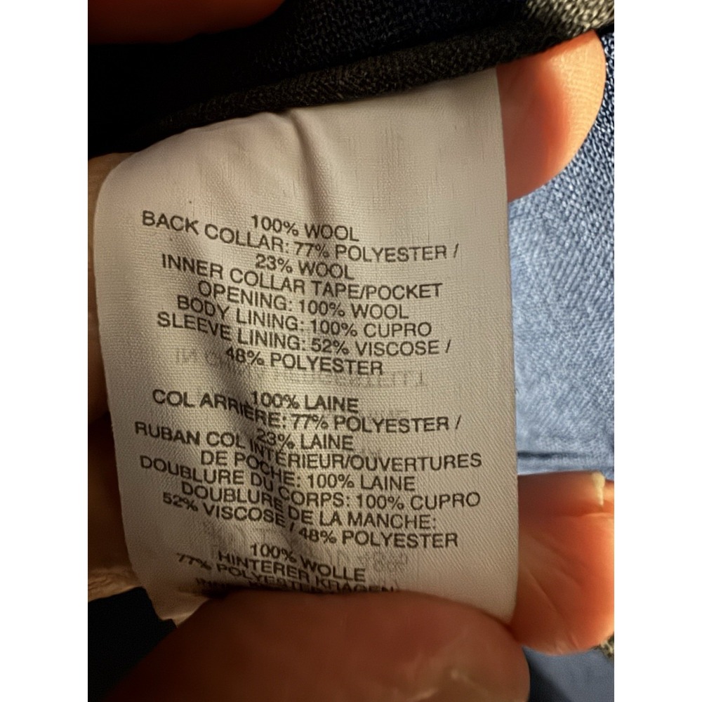 J.Crew Ludlow Tollegno 1900 42R Deconstructed Wool Sport Coat Blue Two Button - Picture 6 of 10
